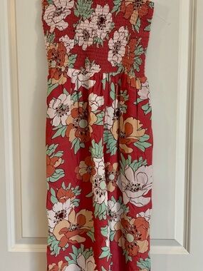 Wilfred Red Floral  Jumpsuit Romper